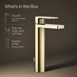 Tall single-handle bathroom sink faucet, 1.2 gpm
