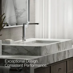 Tall single-handle bathroom sink faucet with Cylindrical handle, 1.2 gpm