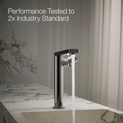Tall single-handle bathroom sink faucet with Cylindrical handle, 1.2 gpm