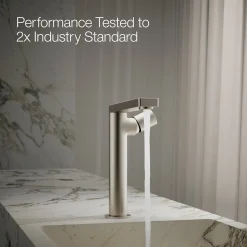 Tall single-handle bathroom sink faucet with Cylindrical handle, 1.2 gpm