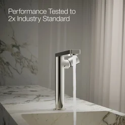 Tall single-handle bathroom sink faucet with Cylindrical handle, 1.2 gpm