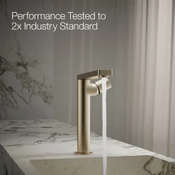 Tall single-handle bathroom sink faucet with Cylindrical handle, 1.2 gpm