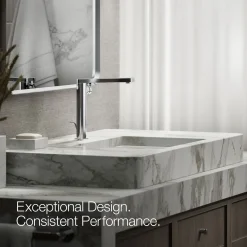 Tall single-handle bathroom sink faucet with Lever handle, 1.2 gpm