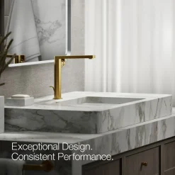 Tall single-handle bathroom sink faucet with Lever handle, 1.2 gpm