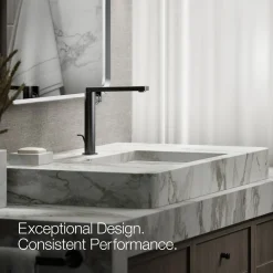 Tall single-handle bathroom sink faucet with Lever handle, 1.2 gpm