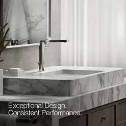 Tall single-handle bathroom sink faucet with Lever handle, 1.2 gpm