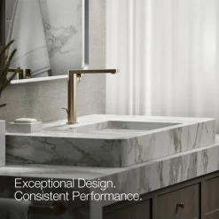 Tall single-handle bathroom sink faucet with Lever handle, 1.2 gpm