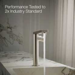 Tall single-handle bathroom sink faucet with Lever handle, 1.2 gpm