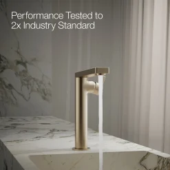 Tall single-handle bathroom sink faucet with Lever handle, 1.2 gpm