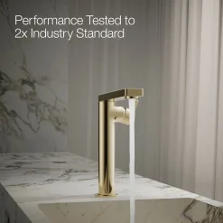 Tall single-handle bathroom sink faucet with Lever handle, 1.2 gpm