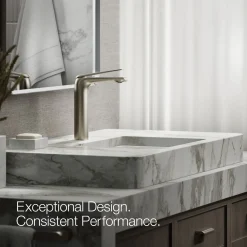 Tall single-handle bathroom sink faucet, 1.2 gpm