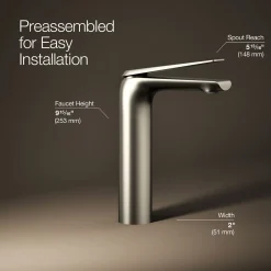 Tall single-handle bathroom sink faucet, 1.2 gpm