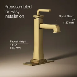 Tall single-handle bathroom sink faucet, 1.2 gpm