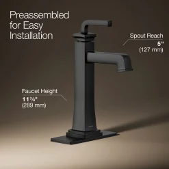 Tall single-handle bathroom sink faucet, 1.2 gpm