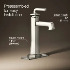 Tall single-handle bathroom sink faucet, 1.2 gpm