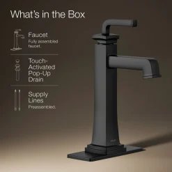 Tall single-handle bathroom sink faucet, 1.2 gpm