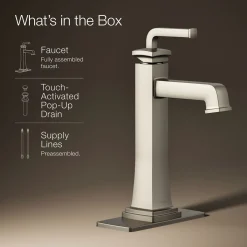 Tall single-handle bathroom sink faucet, 1.2 gpm