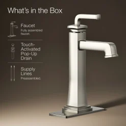 Tall single-handle bathroom sink faucet, 1.2 gpm