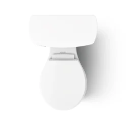 Tall two-piece round-front toilet, 1.28 gpf