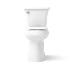 Tall two-piece round-front toilet, 1.28 gpf