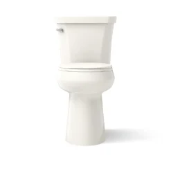 Tall two-piece round-front toilet, 1.28 gpf