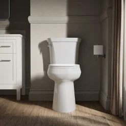 Tall two-piece round-front toilet, 1.6 gpf