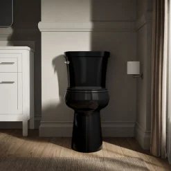 Tall two-piece round-front toilet, 1.6 gpf