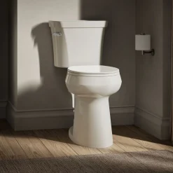 Tall two-piece round-front toilet, 1.6 gpf