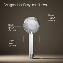 Three-function handshower, 1.75 gpm