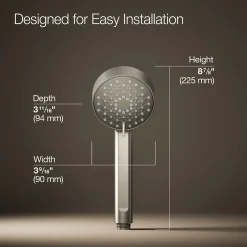 Three-function handshower, 1.75 gpm