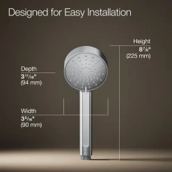 Three-function handshower, 1.75 gpm