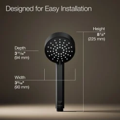 Three-function handshower, 1.75 gpm