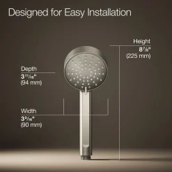Three-function handshower, 1.75 gpm