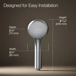 Three-function handshower, 1.75 gpm