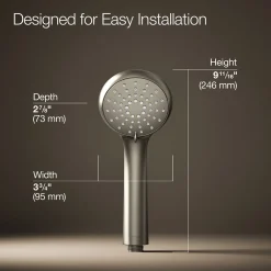 Three-function handshower, 1.75 gpm