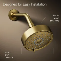 Three-function showerhead, 1.75 gpm