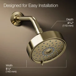 Three-function showerhead, 1.75 gpm