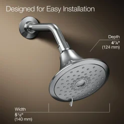 Three-function showerhead, 1.75 gpm
