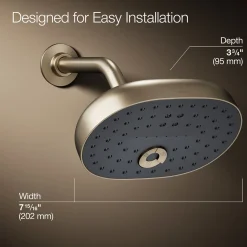 Three-function showerhead, 1.75 gpm