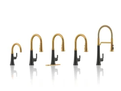 Three-hole kitchen faucet escutcheon