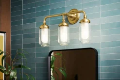 Three-light sconce