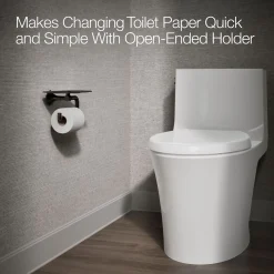 Toilet paper holder with tray