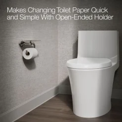 Toilet paper holder with tray