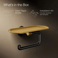 Toilet paper holder with tray
