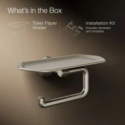 Toilet paper holder with tray