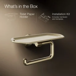 Toilet paper holder with tray