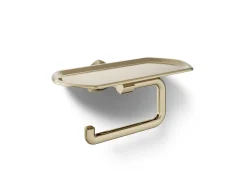Toilet paper holder with tray