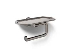 Toilet paper holder with tray