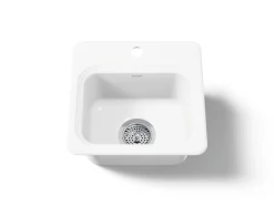 15" top-mount single-bowl bar sink