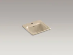 15" top-mount single-bowl bar sink
